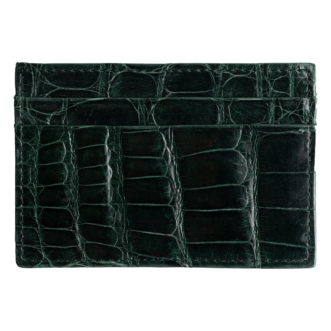 Flat Card Case in Classic Alligator — Abas